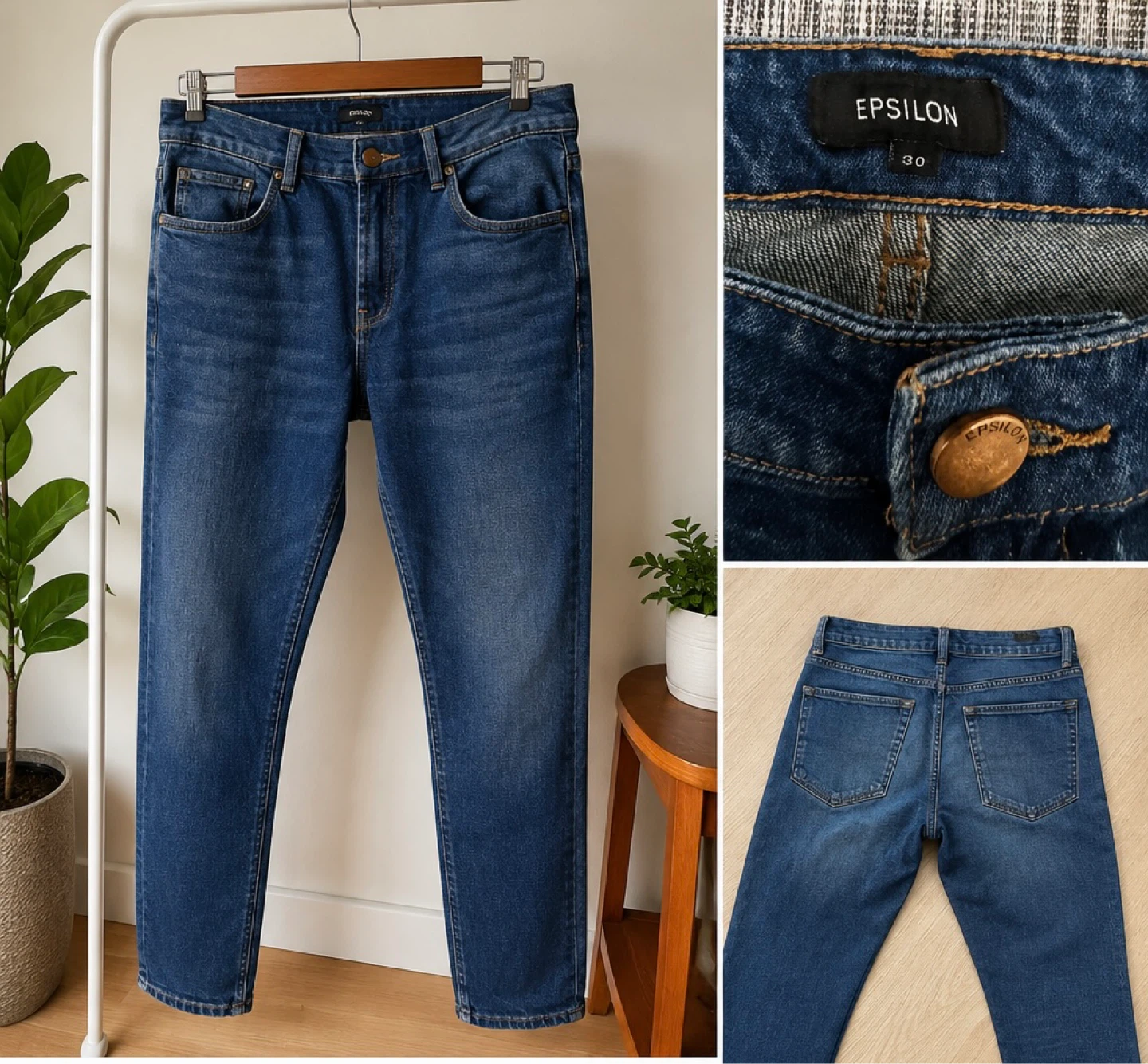 Epsilon Men's Blue Denim Jeans Size 30