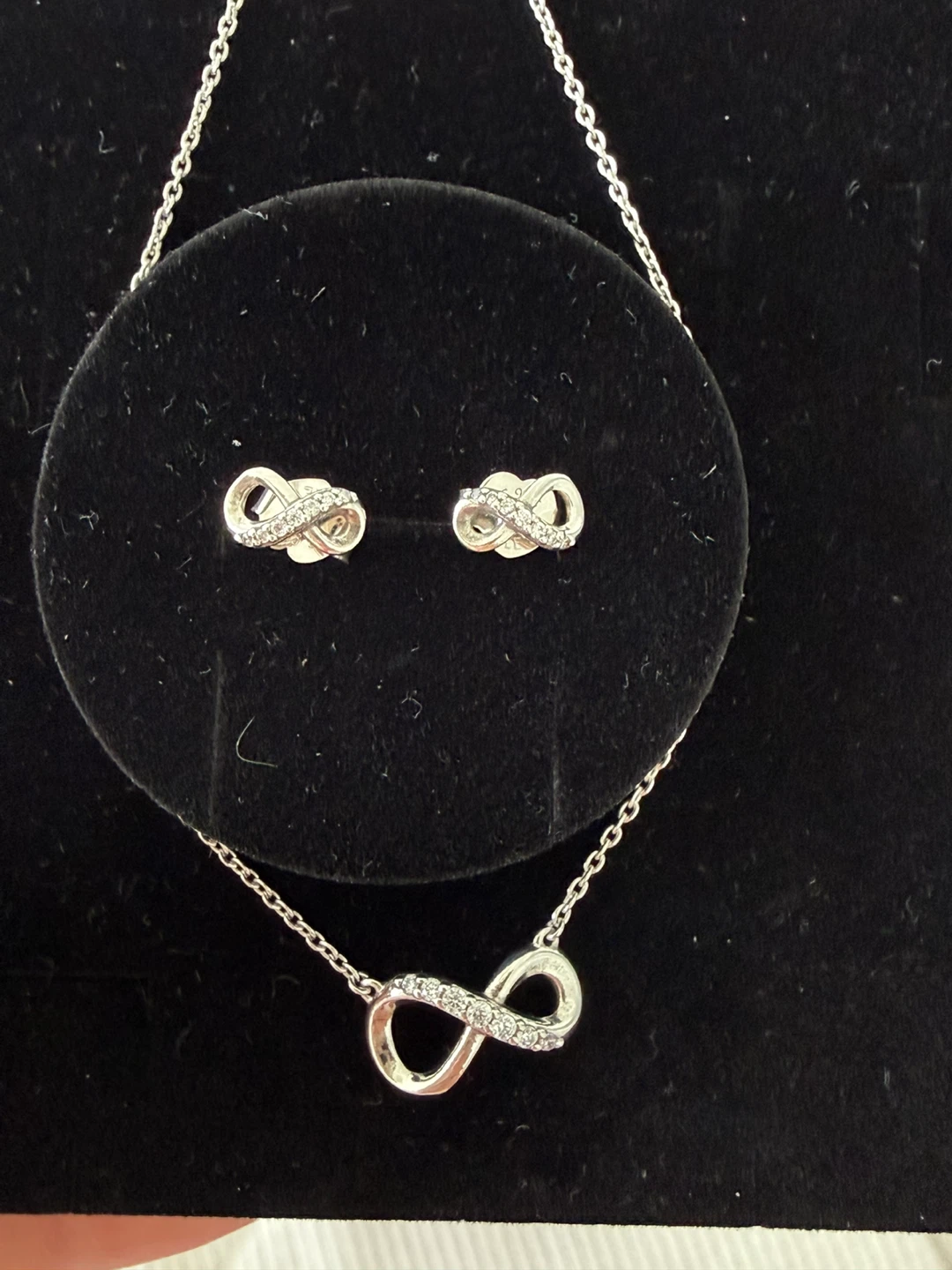 Pandora Infinity Necklace and Earring Set