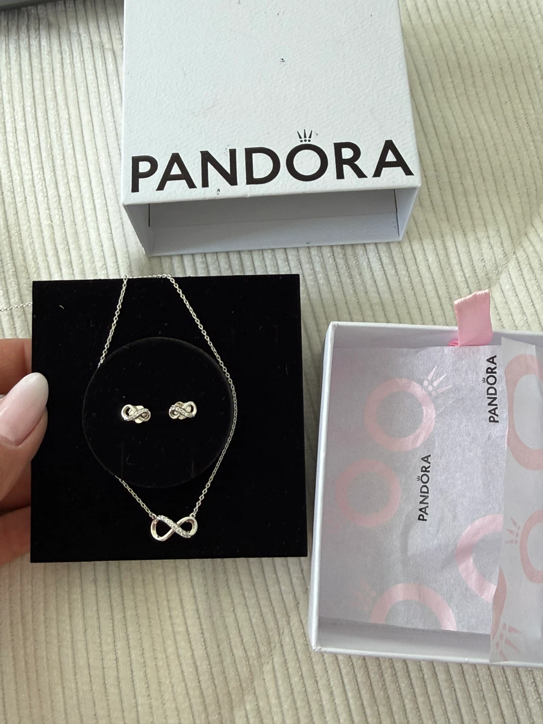 Pandora Infinity Necklace and Earring Set - photo 2