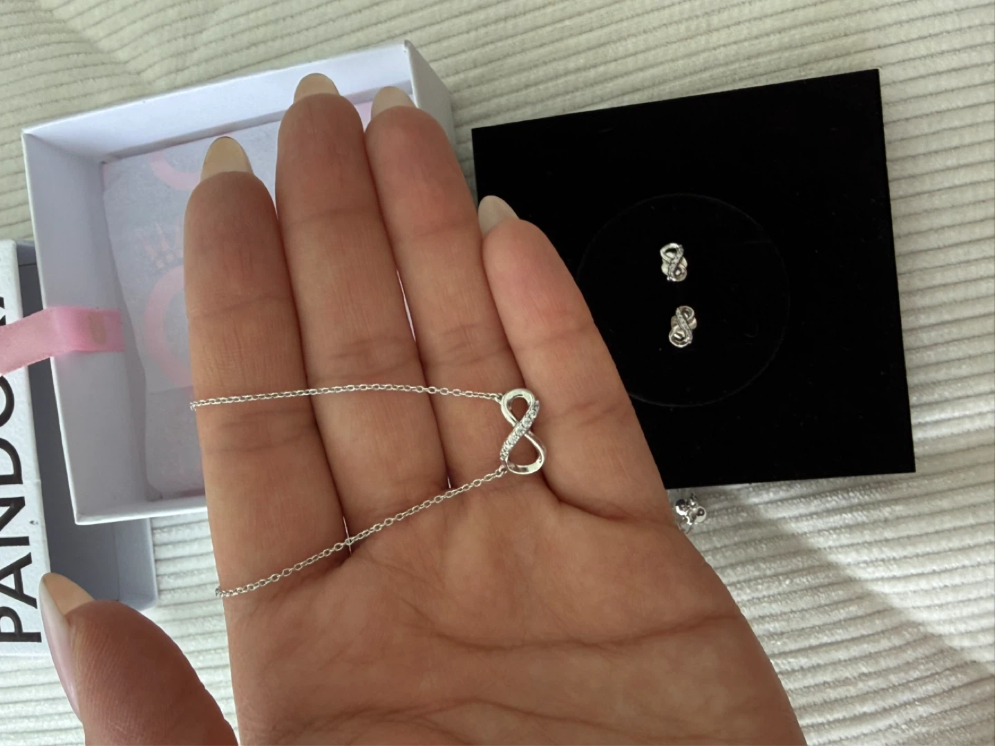 Pandora Infinity Necklace and Earring Set - photo 5