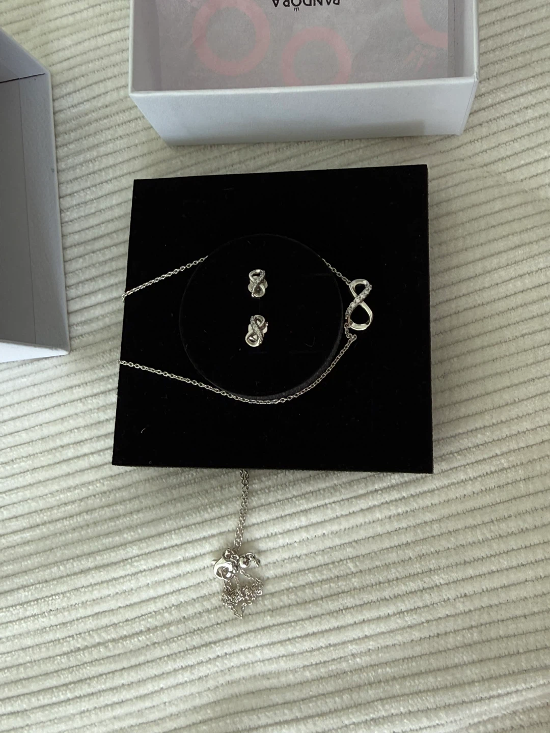 Pandora Infinity Necklace and Earring Set - photo 4