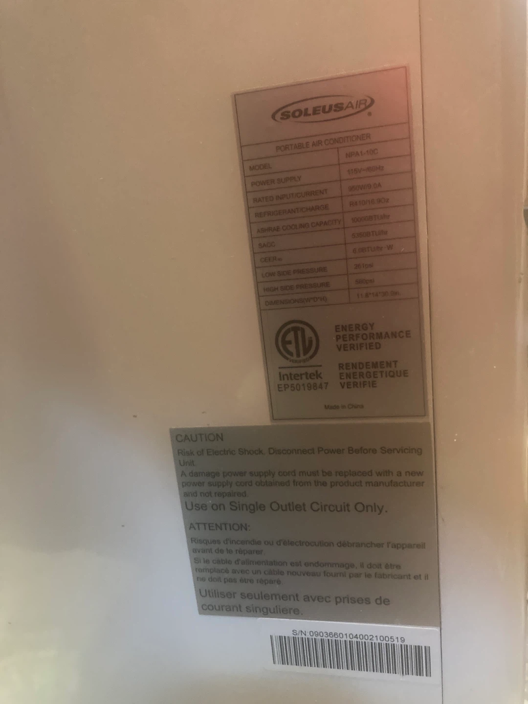 SoleusAir Portable Air Conditioner - photo 4