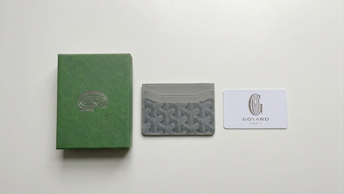 Goyard Grey Monogram Card Holder