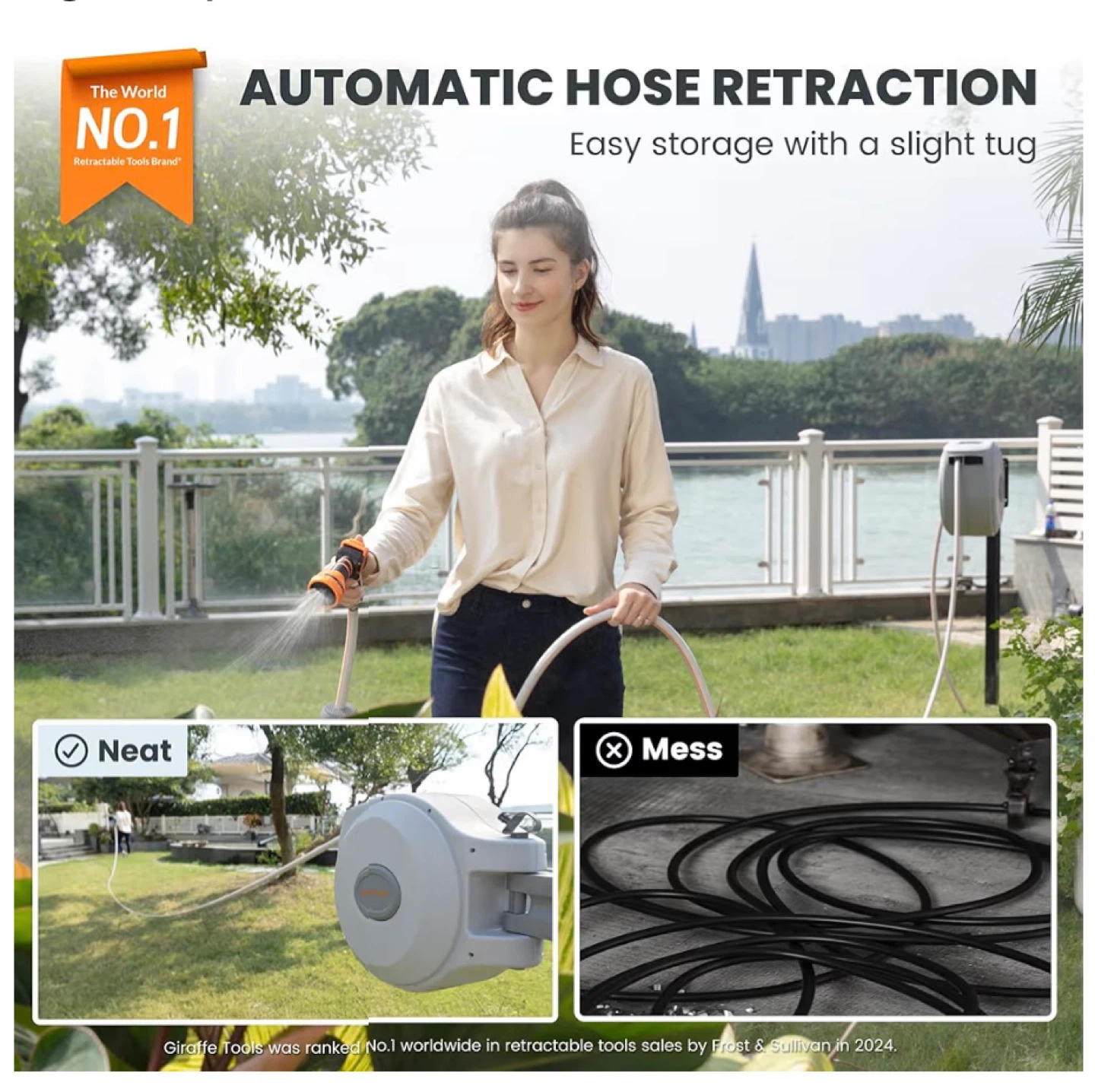 Giraffe Tools Automatic Retractable Garden Hose Reel - photo 4