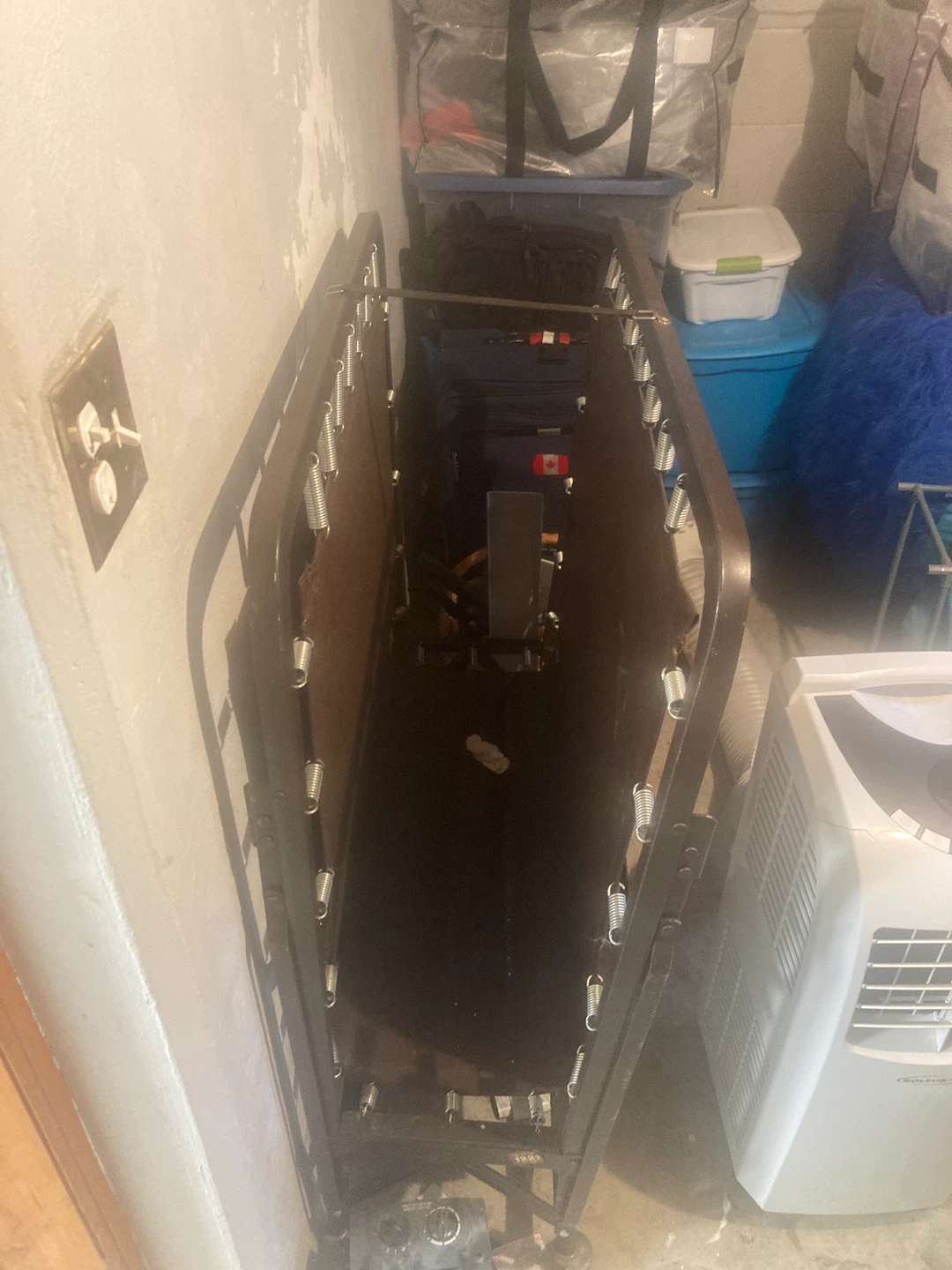 Folding Bed Frame with Springs