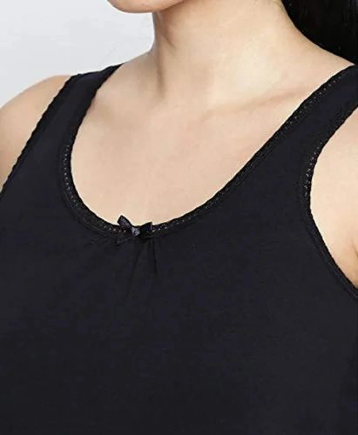 Black Lace Trim Tank Top - photo 2