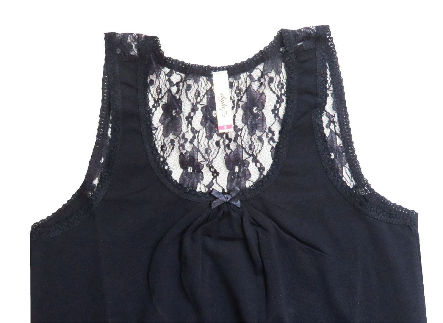 Black Lace Trim Tank Top - photo 3