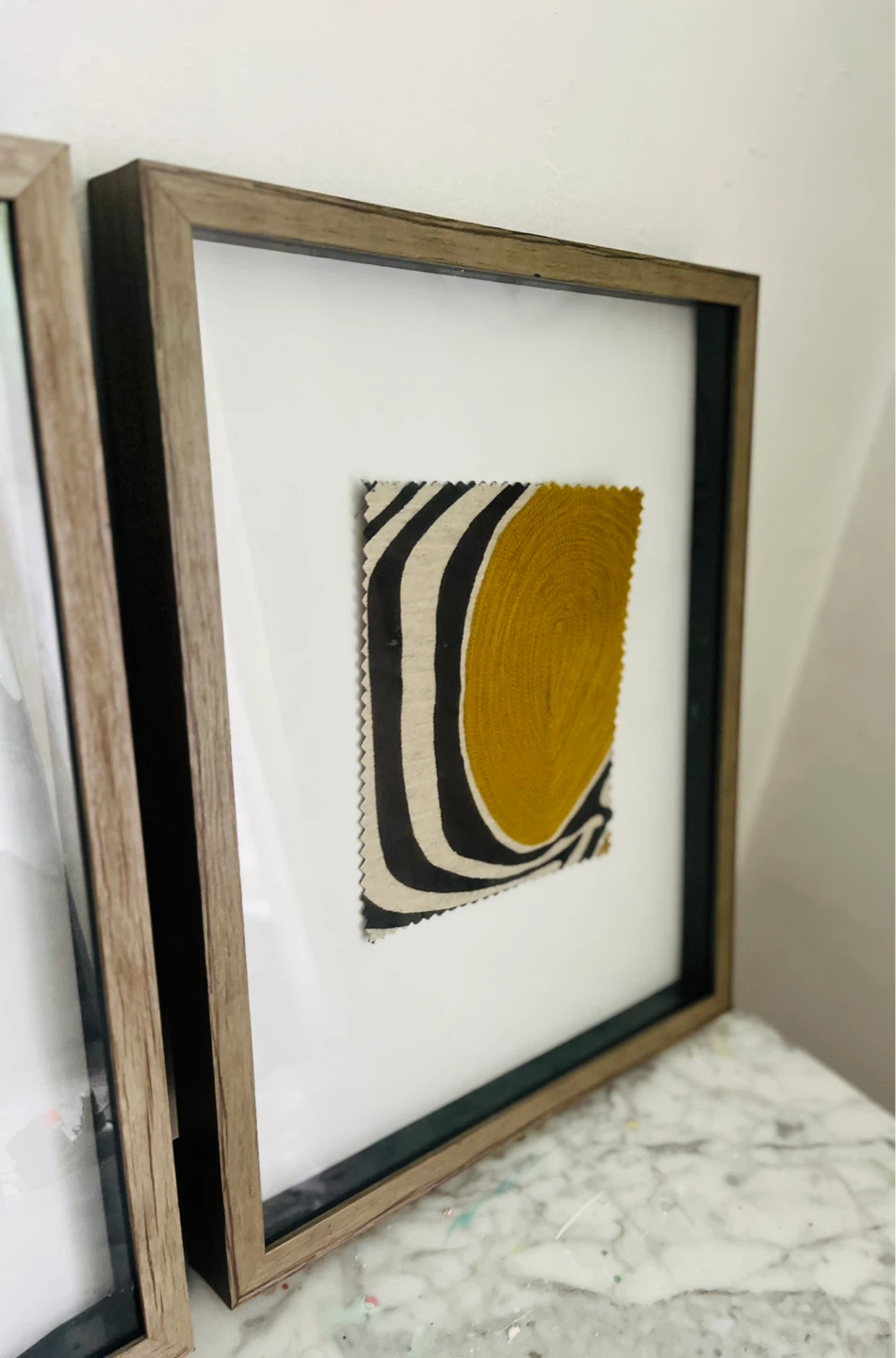 Framed MCM Textile Art  - Set of 3 - photo 4
