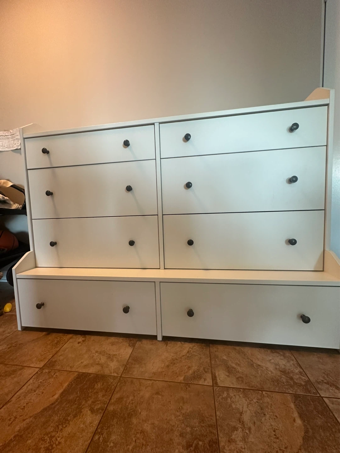 White Dresser with 8 Drawers