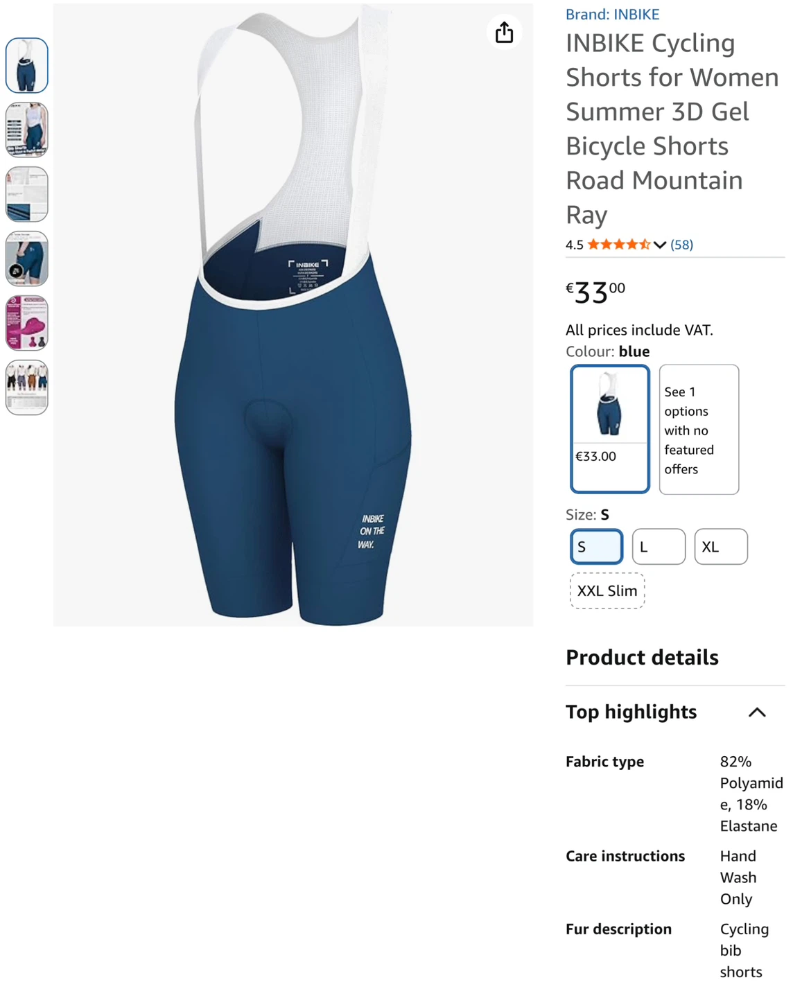 New Women's Cycling Bib Shorts - size small - photo 4