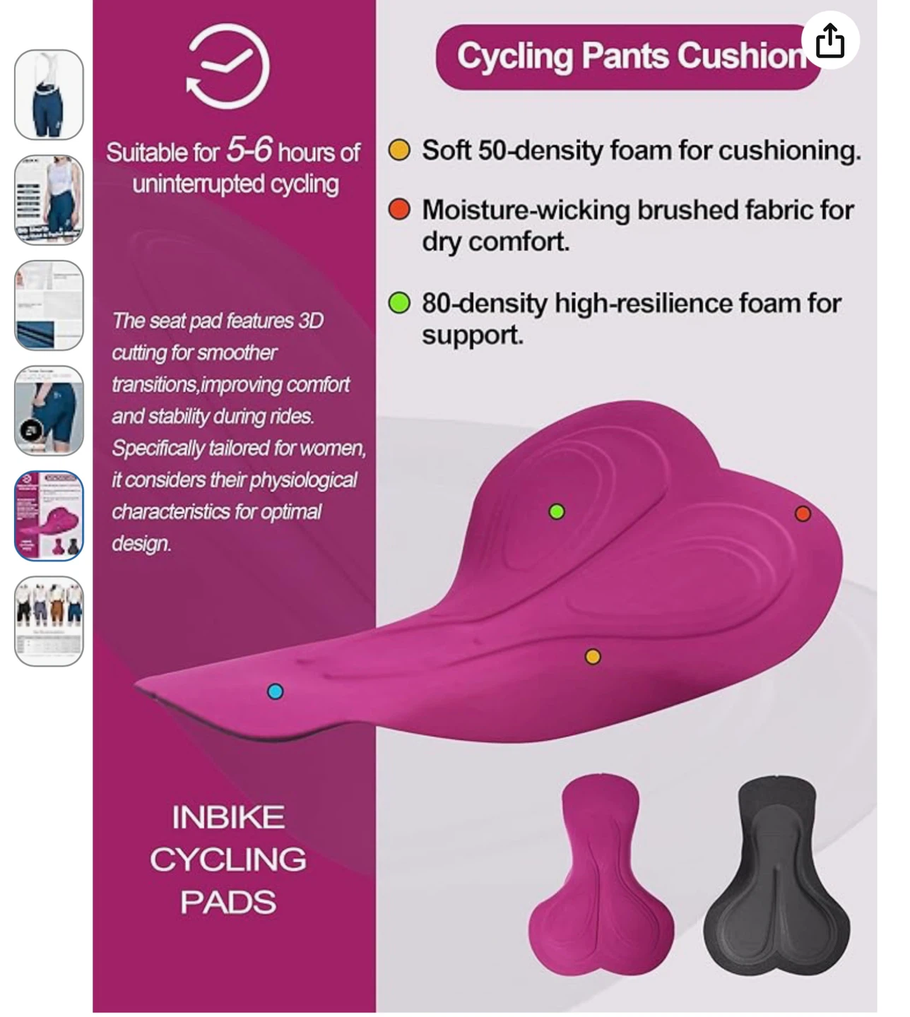 New Women's Cycling Bib Shorts - size small - photo 5