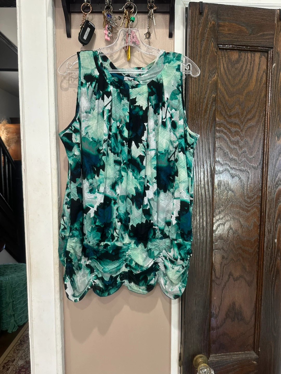 Worthington Woman Sleeveless Floral Print Top