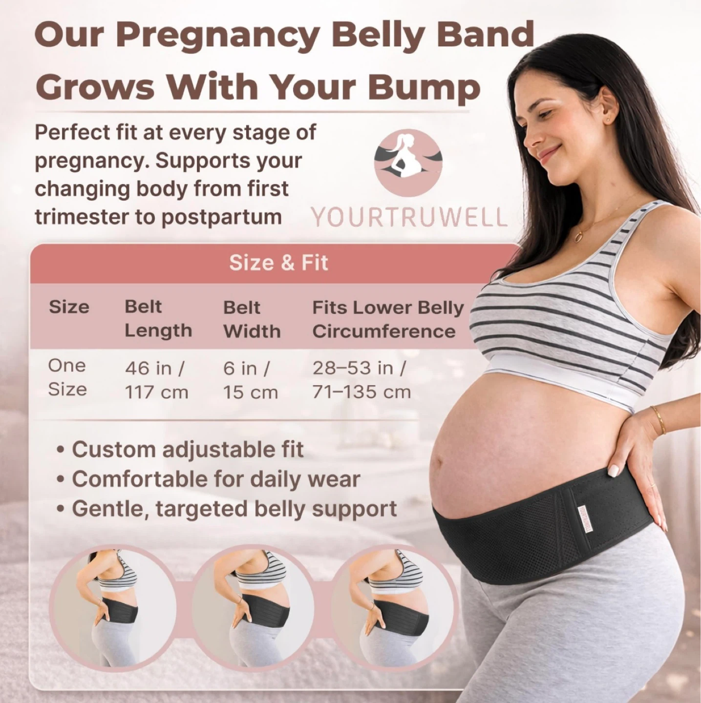 Plus Size Maternity Belly Band 3XL-4XL - photo 3