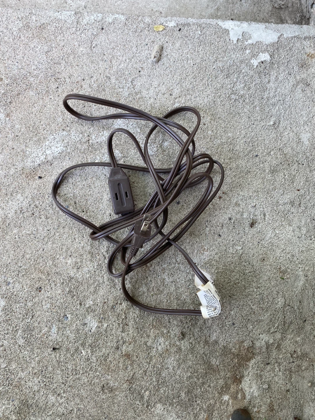 Brown Extension Cord with In-line Switch