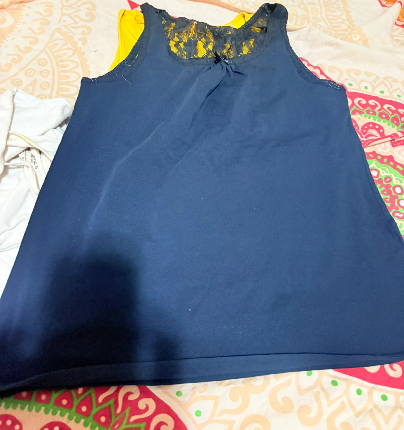 Black Lace Trim Tank Top - photo 4