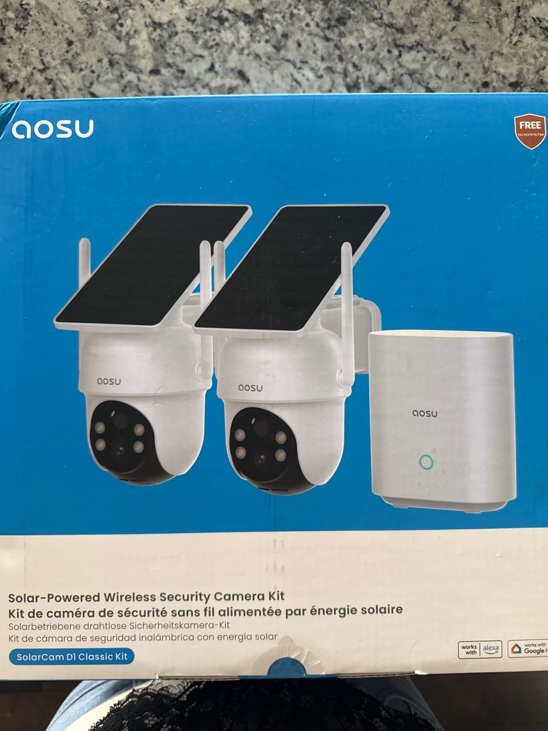 Aosu Solar-Powered Wireless Security Camera Kit