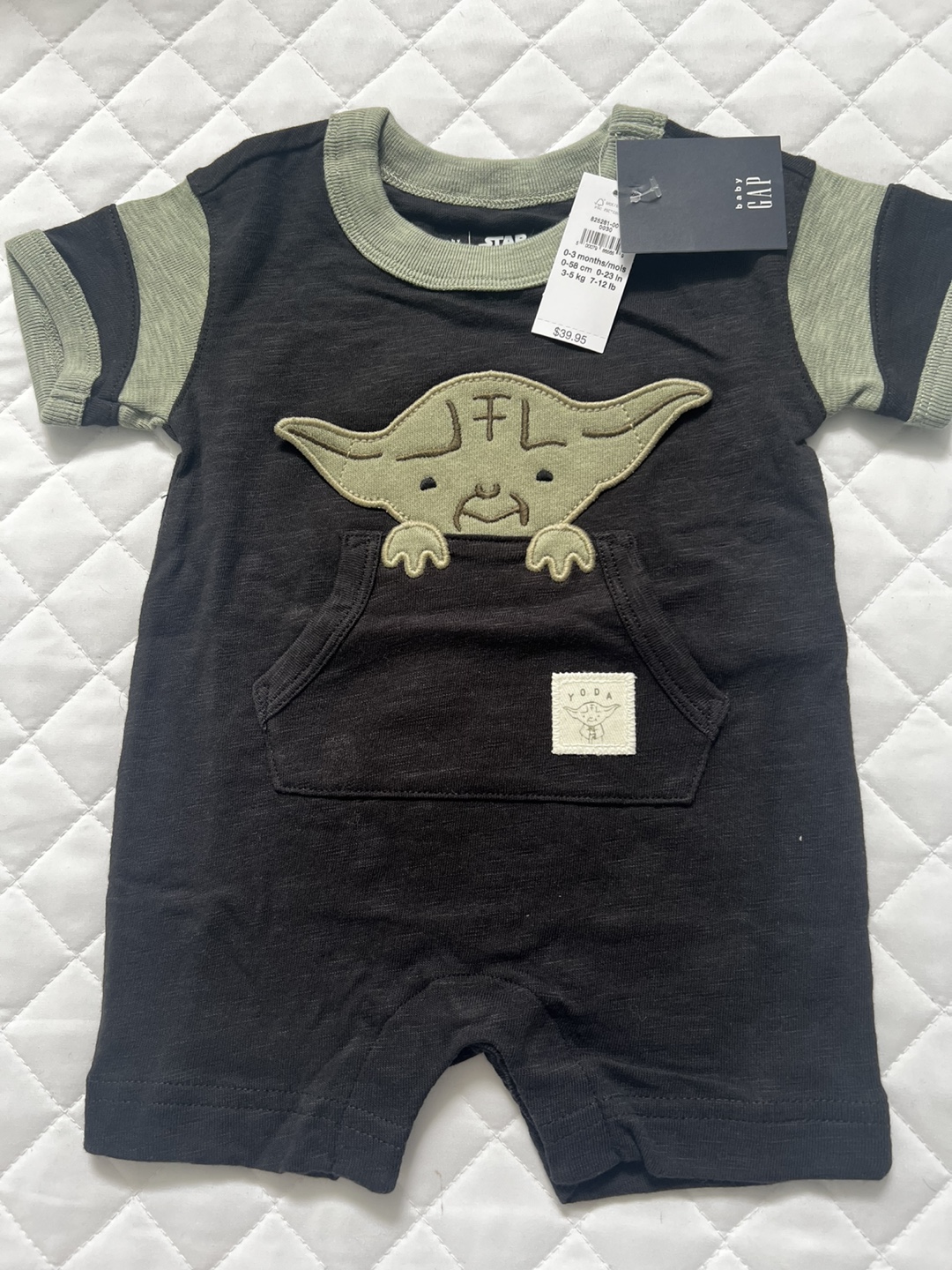 NEW Baby Gap Yoda Romper 0-3 Months