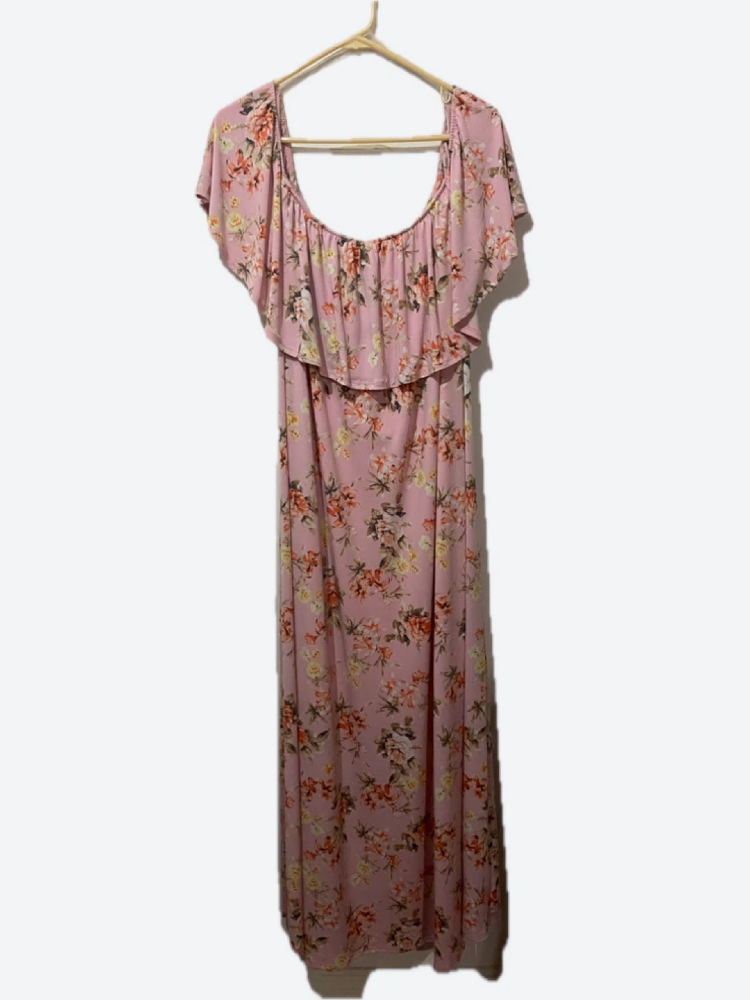 Pink Floral Maxi Dress
