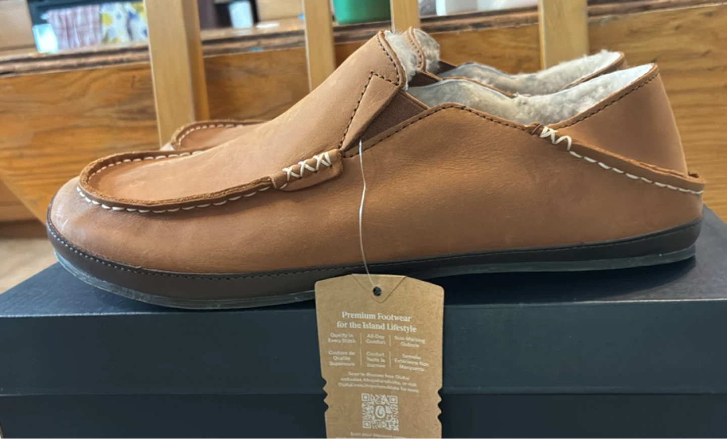 New Olukai  Leather Slippers with Shearling Lining - photo 2