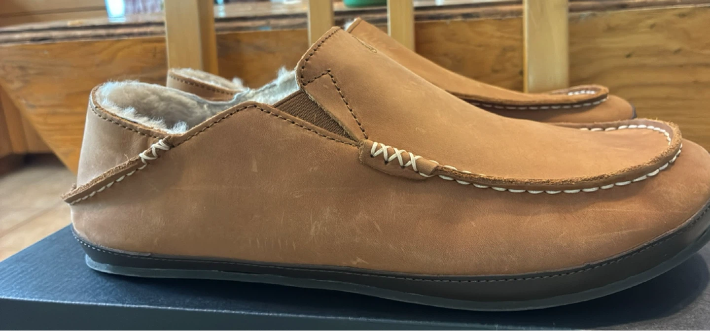 New Olukai  Leather Slippers with Shearling Lining - photo 4