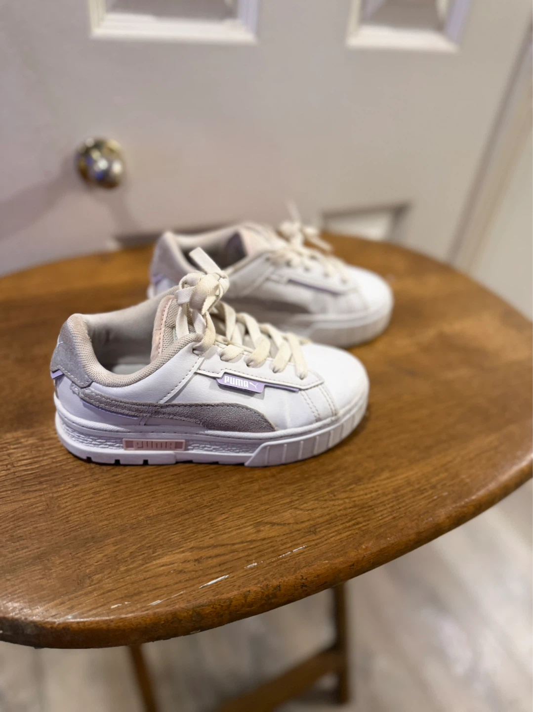 Puma White & Lilac Sneakers - Size 12C - photo 2