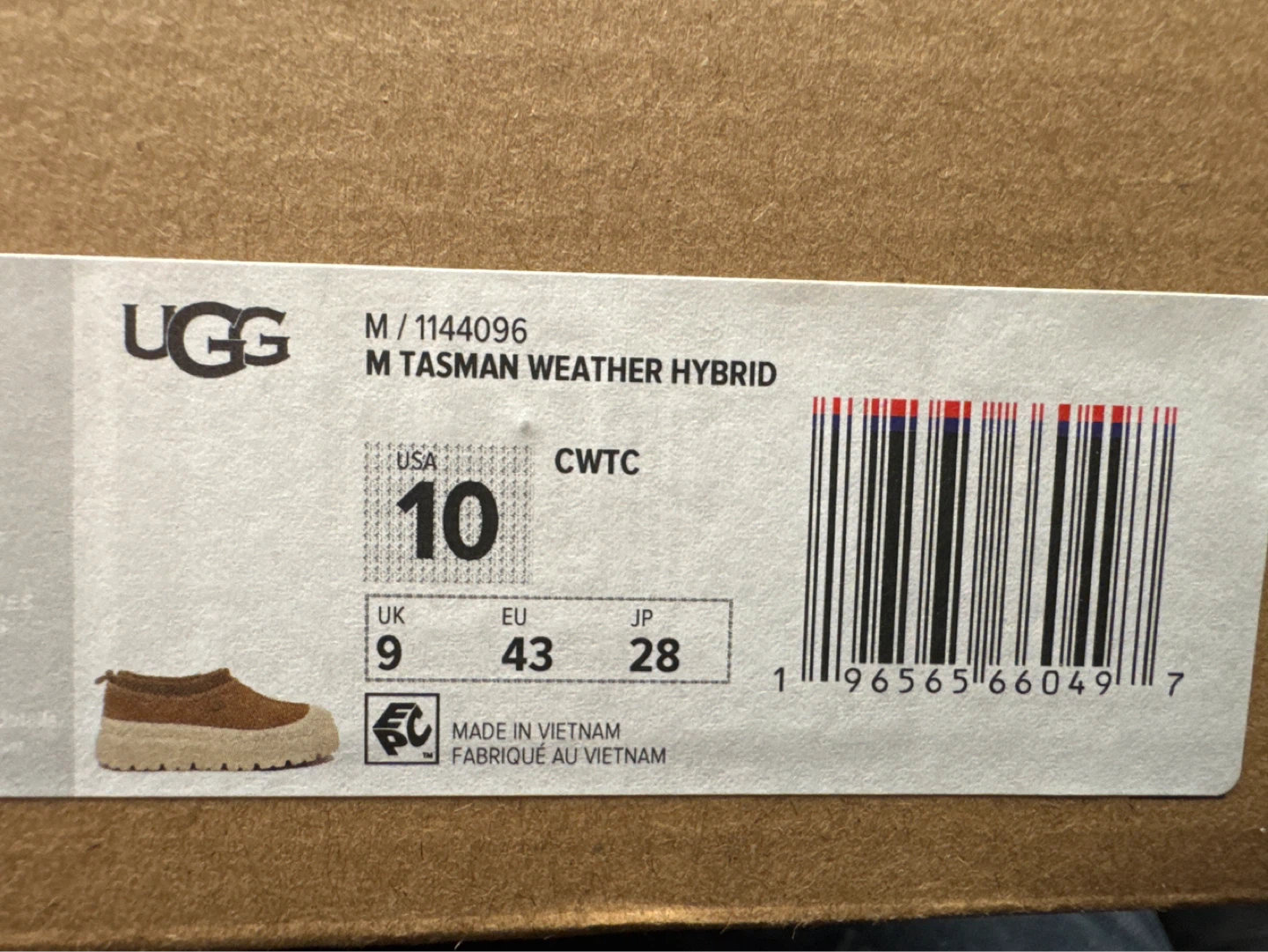 Ugg M Tasman Weather Hybrid Shoes Size 10 - photo 2