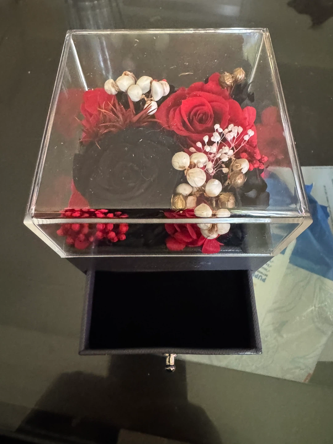 Preserved Flower Box with Drawer - photo 2