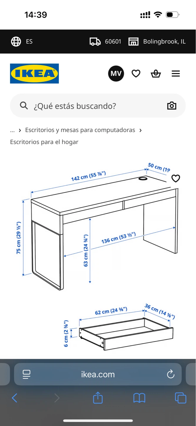 IKEA White Desk with Drawers - photo 2