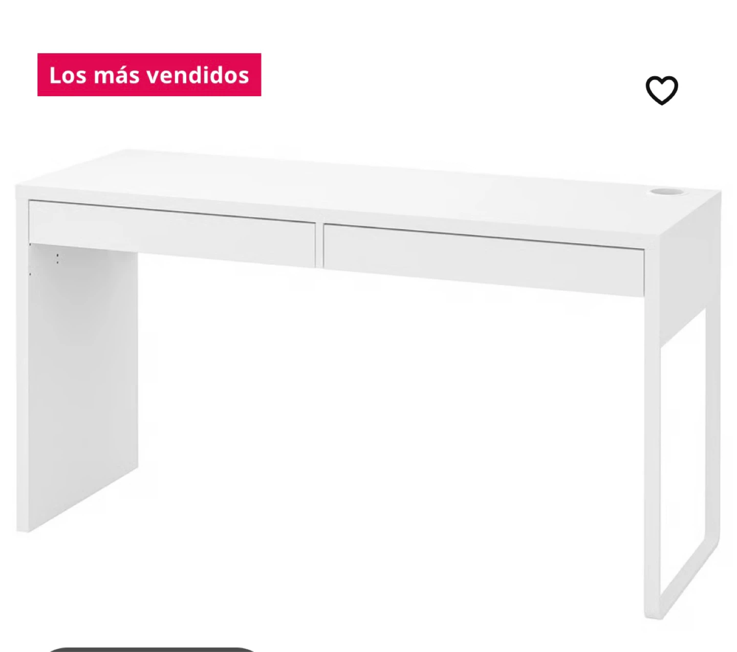 IKEA White Desk with Drawers