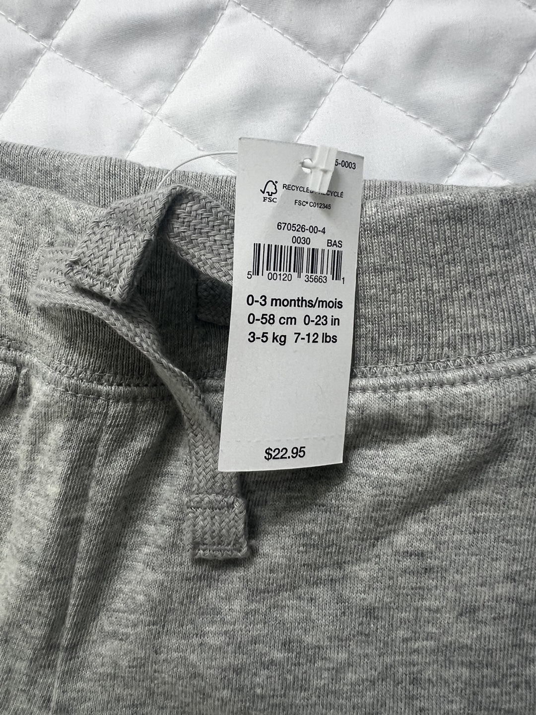 NEW Gap Baby Jogger Pants Grey 0-3 Months - photo 3