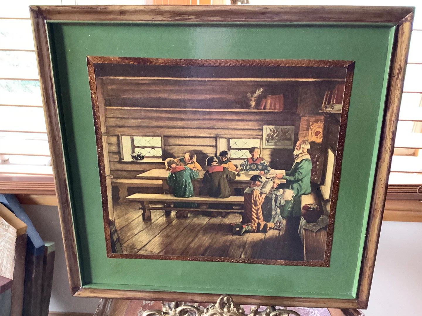 Russian Artist Boris Kustodiev’s Print “School House in Moscow”