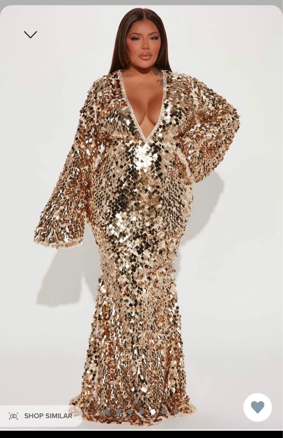 Gold Sequin Maxi Dress