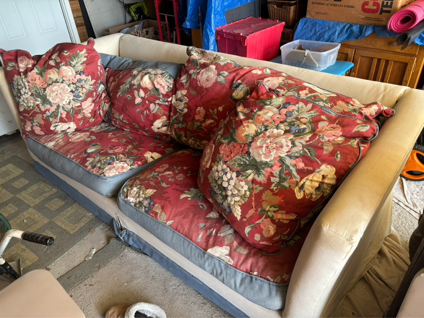 Heritage Drexel Down and Linen Sofa