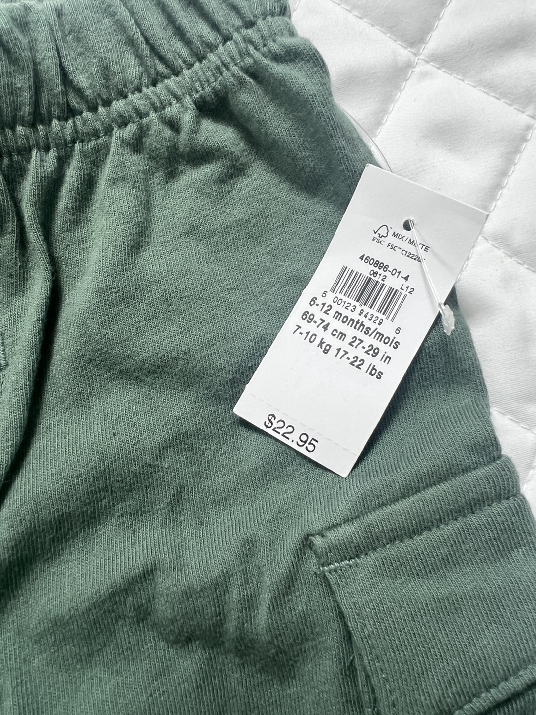 NEW Baby Gap Green Cargo Pants - 6-12 Months - photo 3