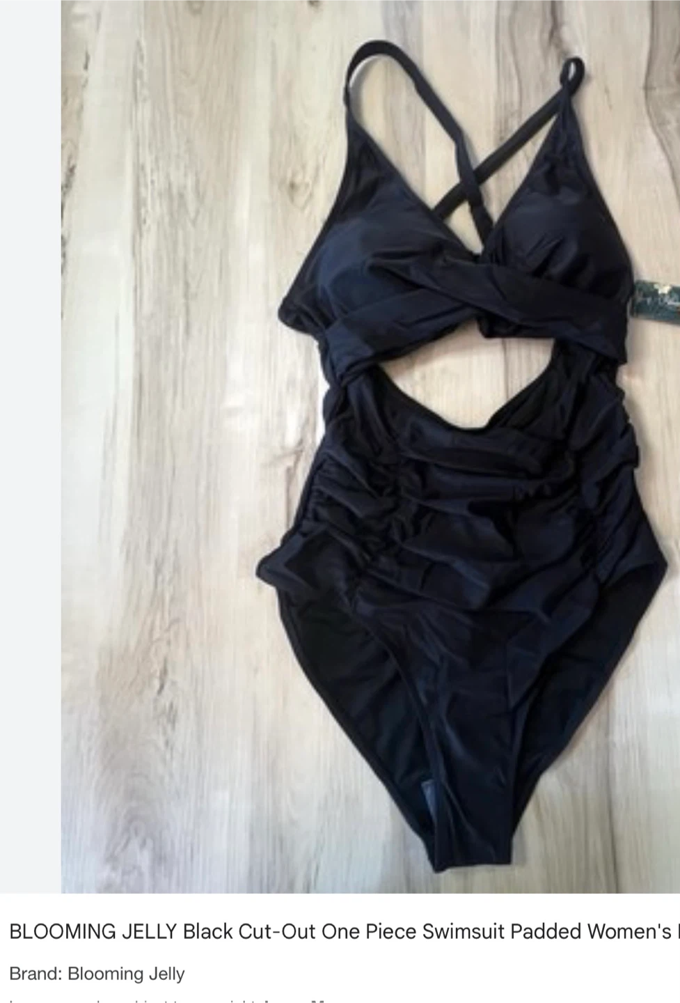 Blooming Jelly Black Cut-Out One Piece Swimsuit - photo 5