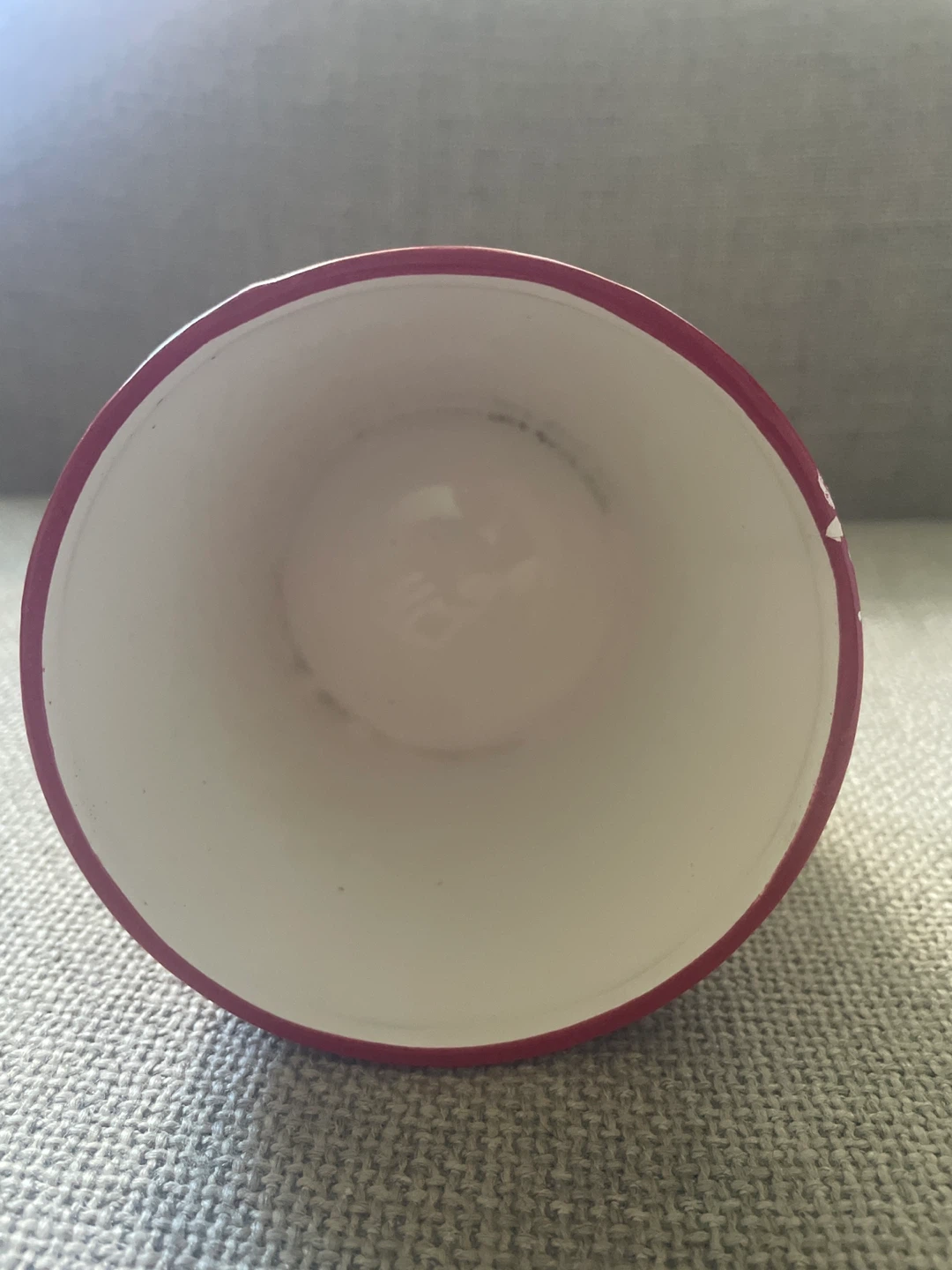Striped red and white Ceramic Pot - photo 3