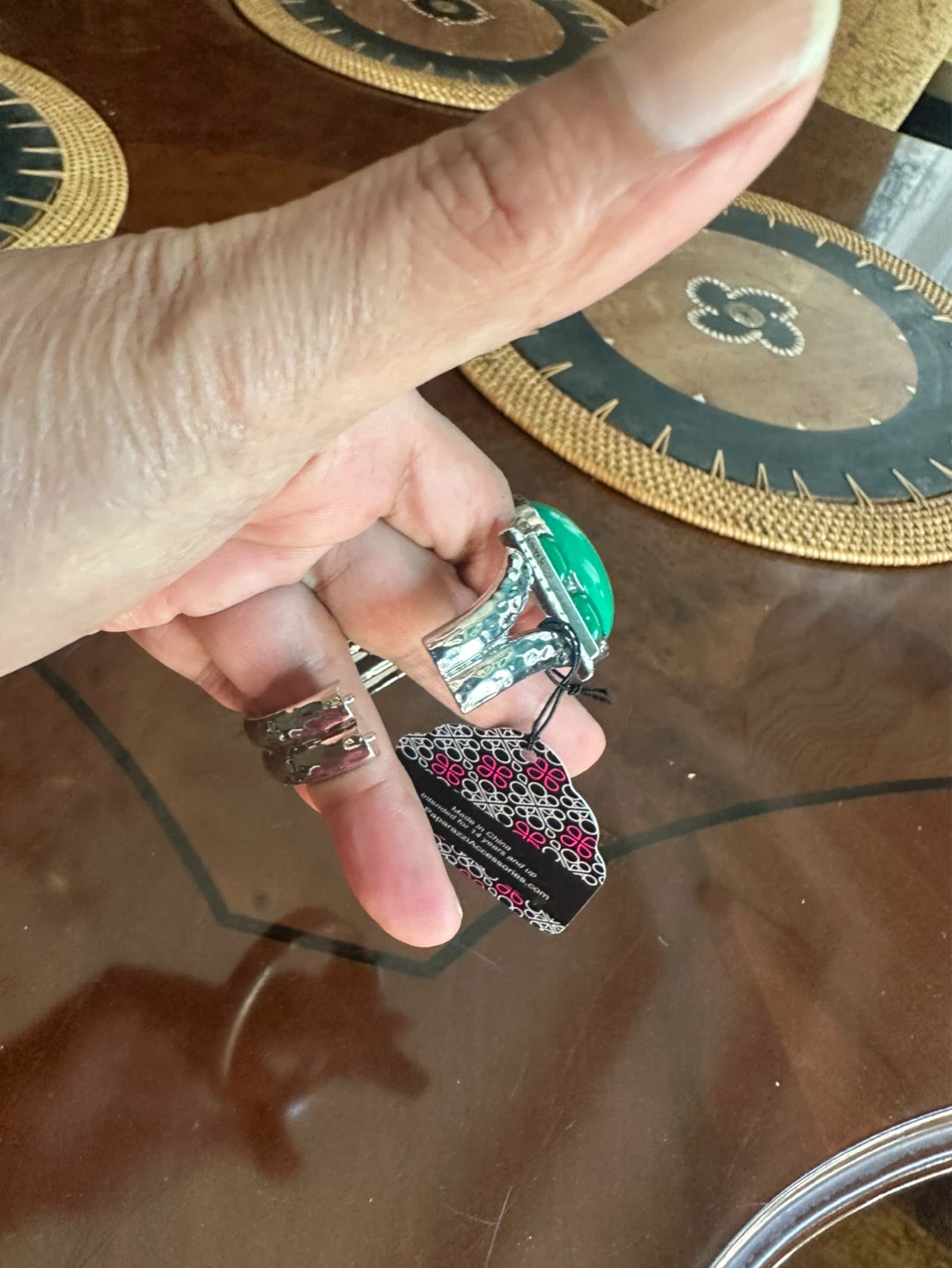 Paparazzi Green Gemstone Cuff Bracelet - photo 4