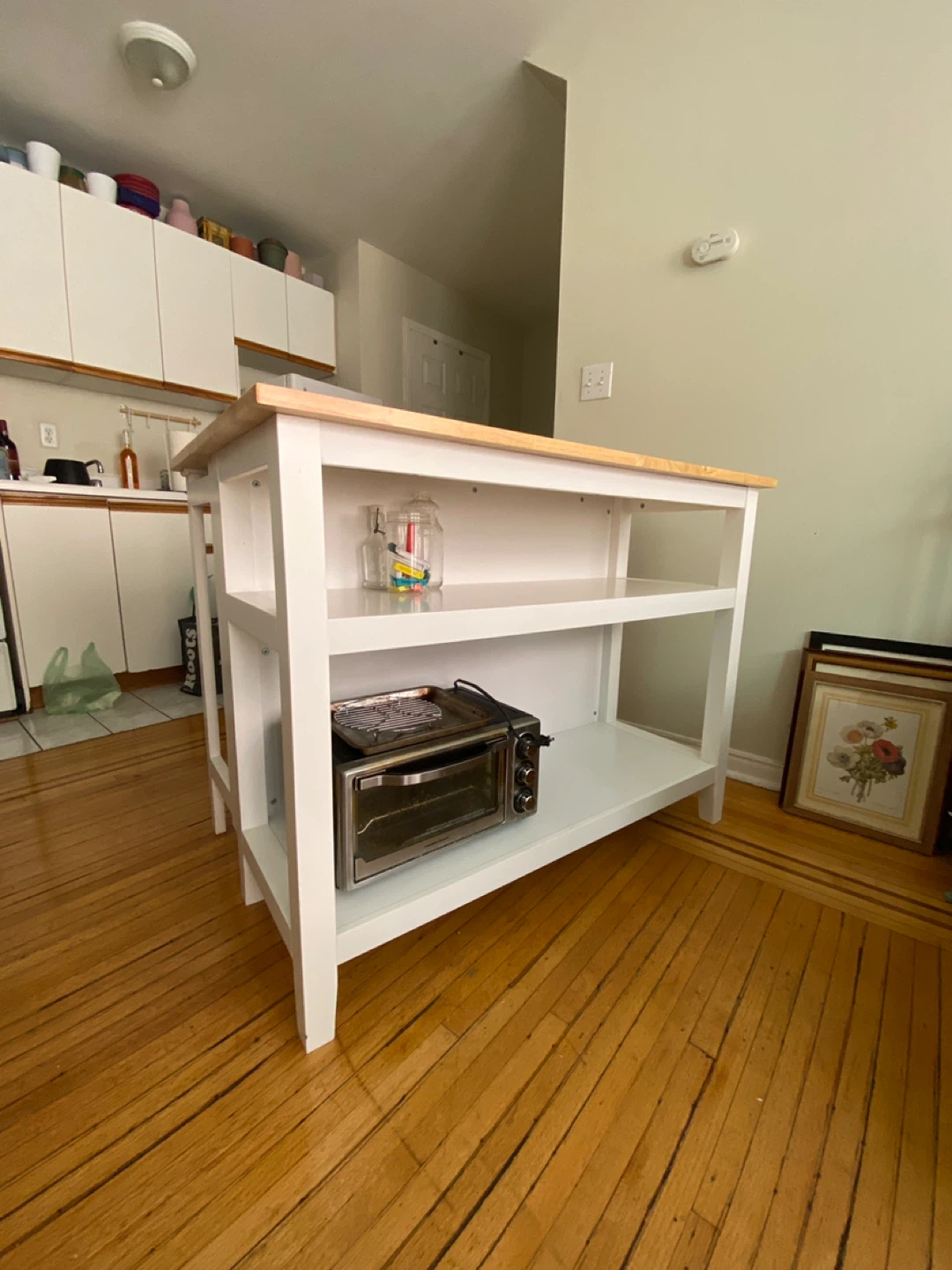 Used Kitchen Island w/Collapsable Leaf - photo 2