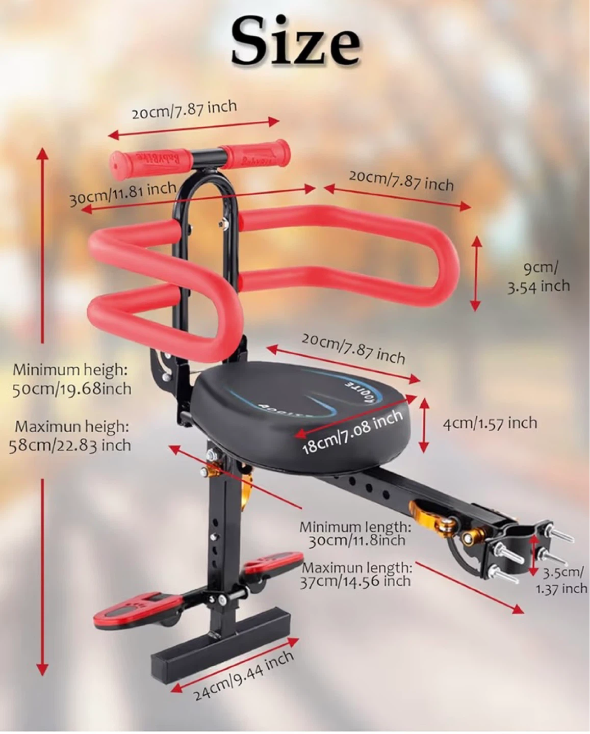 Child Bike Seat for Electric Scooter/Bicycle - photo 2
