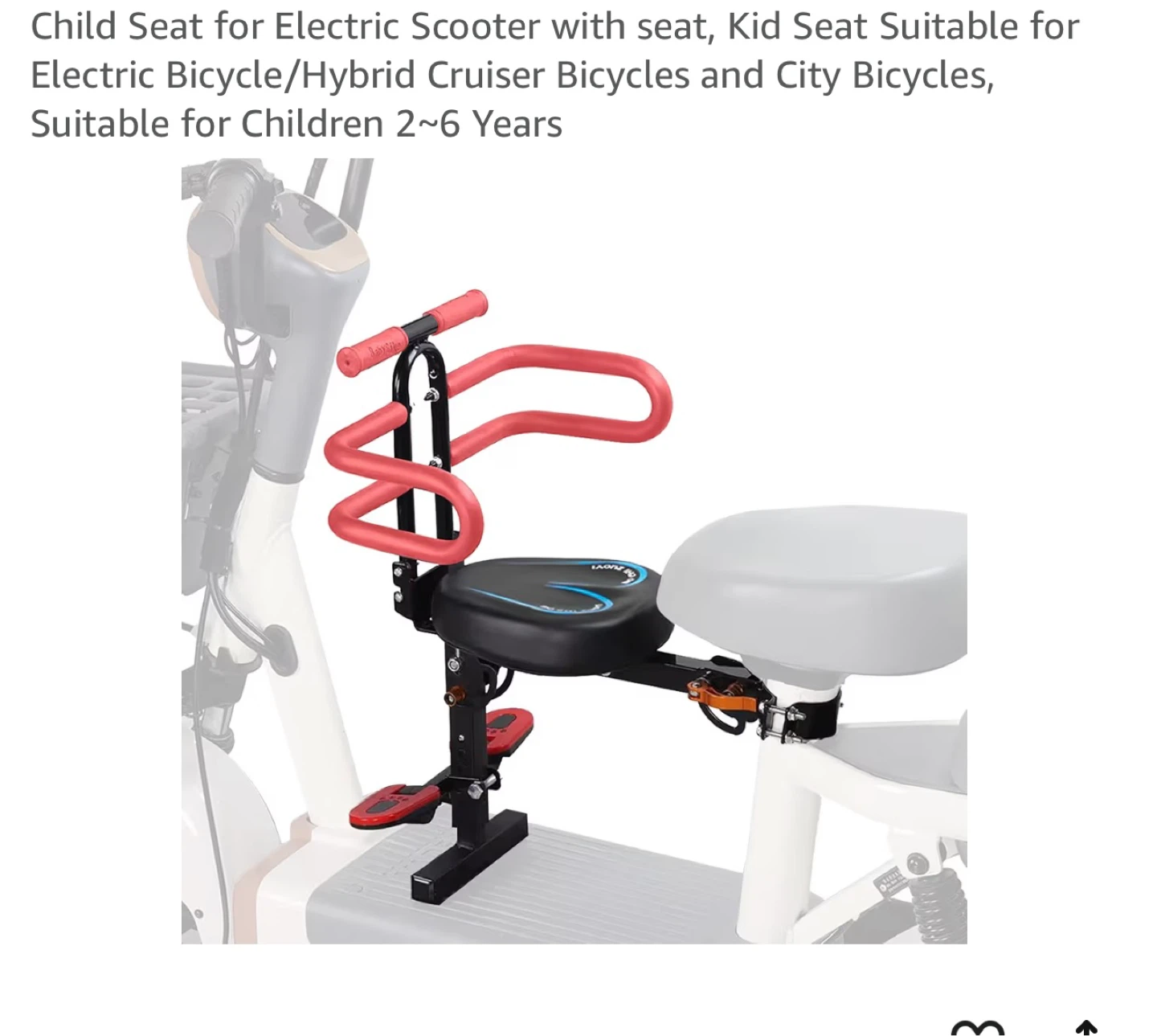 Child Bike Seat for Electric Scooter/Bicycle