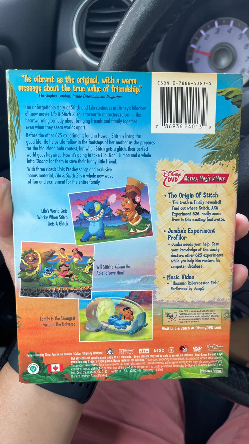 Brand New Sealed Disney Lilo & Stitch 2 DVD (With Slipcover) - photo 5