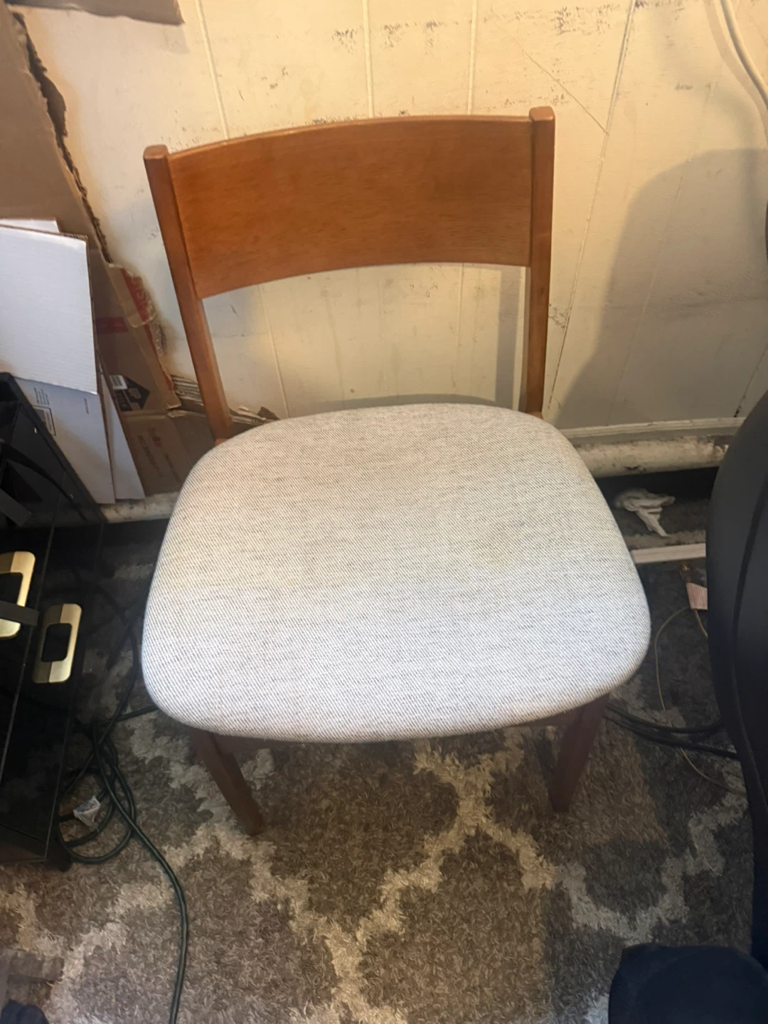 Wooden Dining Chair with Upholstered Seat - photo 4