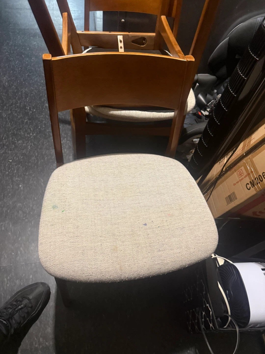 Wooden Dining Chair with Upholstered Seat