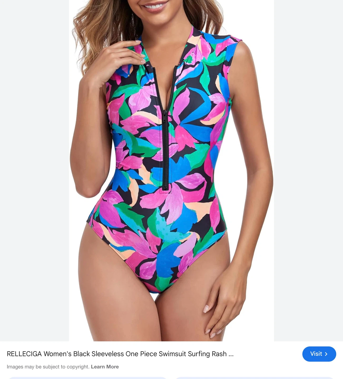 RELLECIGA new Women's Sleeveless Swimsuit size L