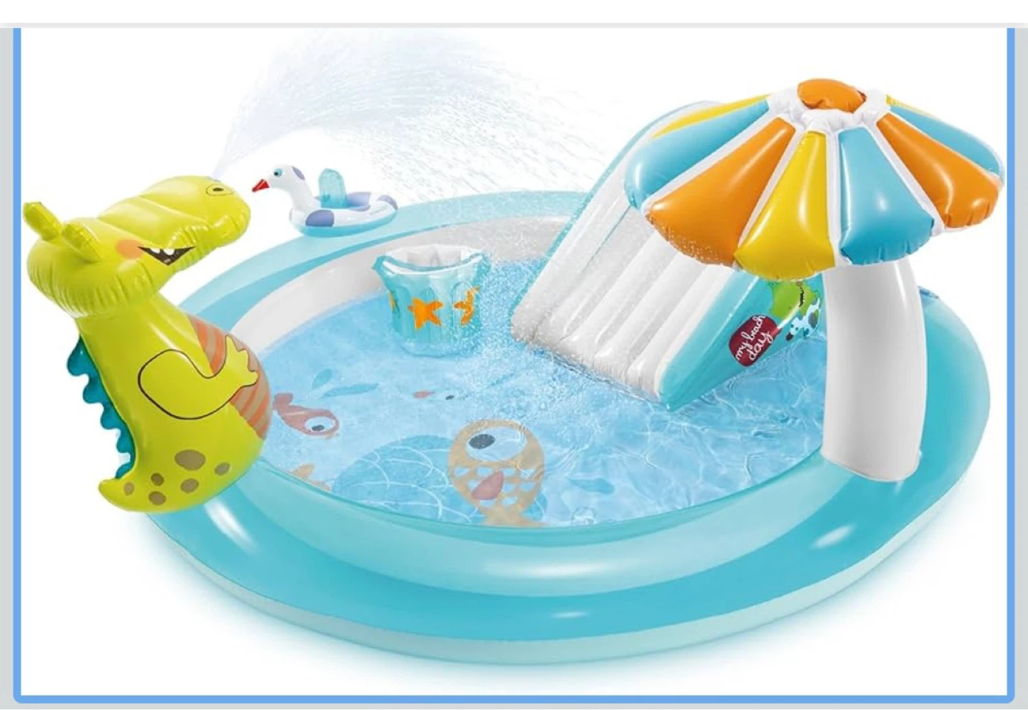 Intex Gator Play Center Inflatable Pool with Slide - photo 3