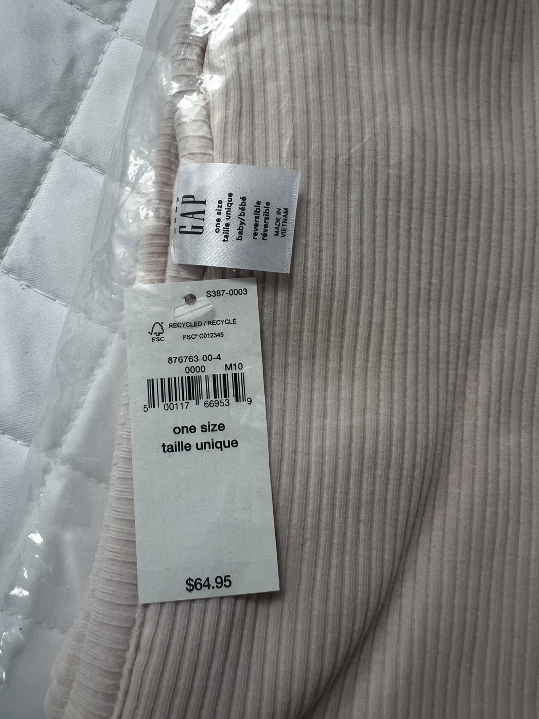 NEW GAP Baby Ribbed Receiving Blanket  One Size - photo 3