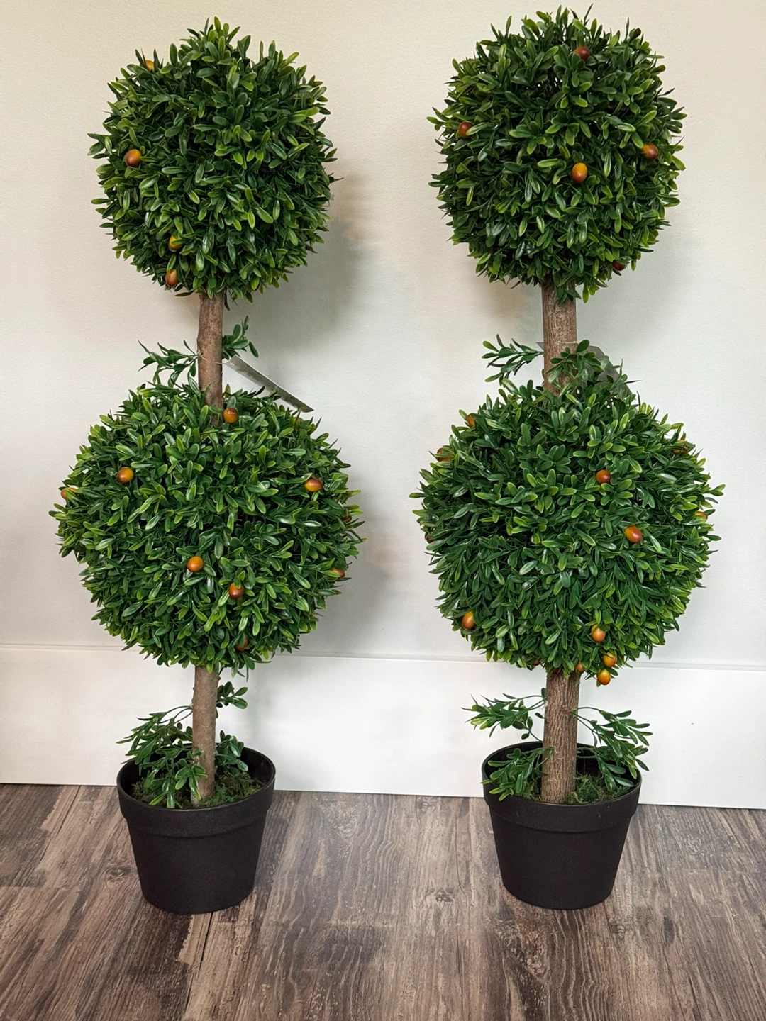 Artificial Orange Topiary Trees