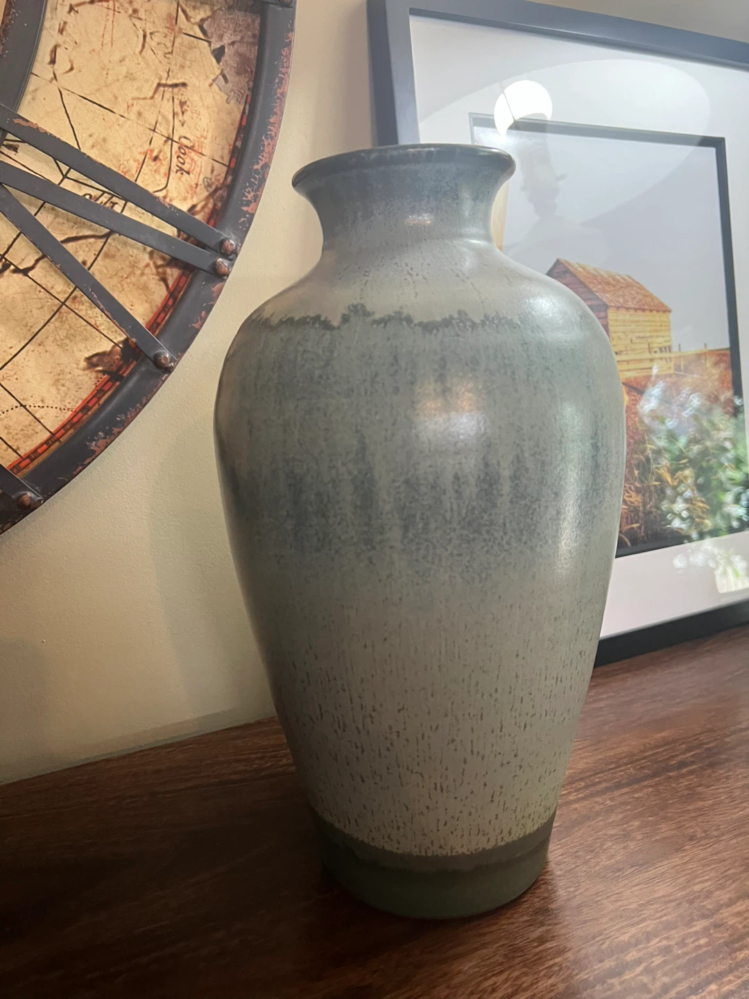 Large Stoneware Vase Centerpiece