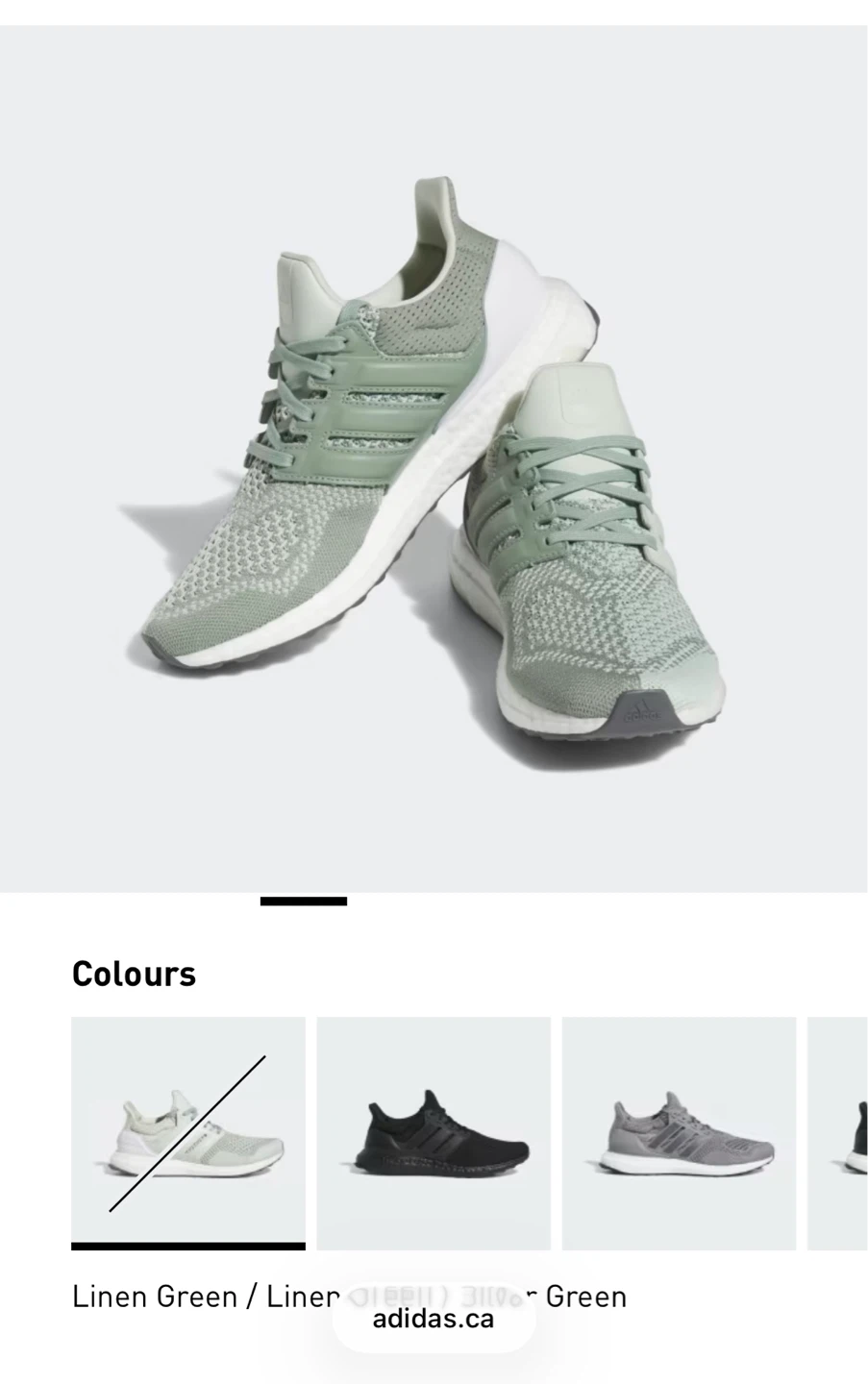 Adidas Ultraboost Running Shoes - Linen Green