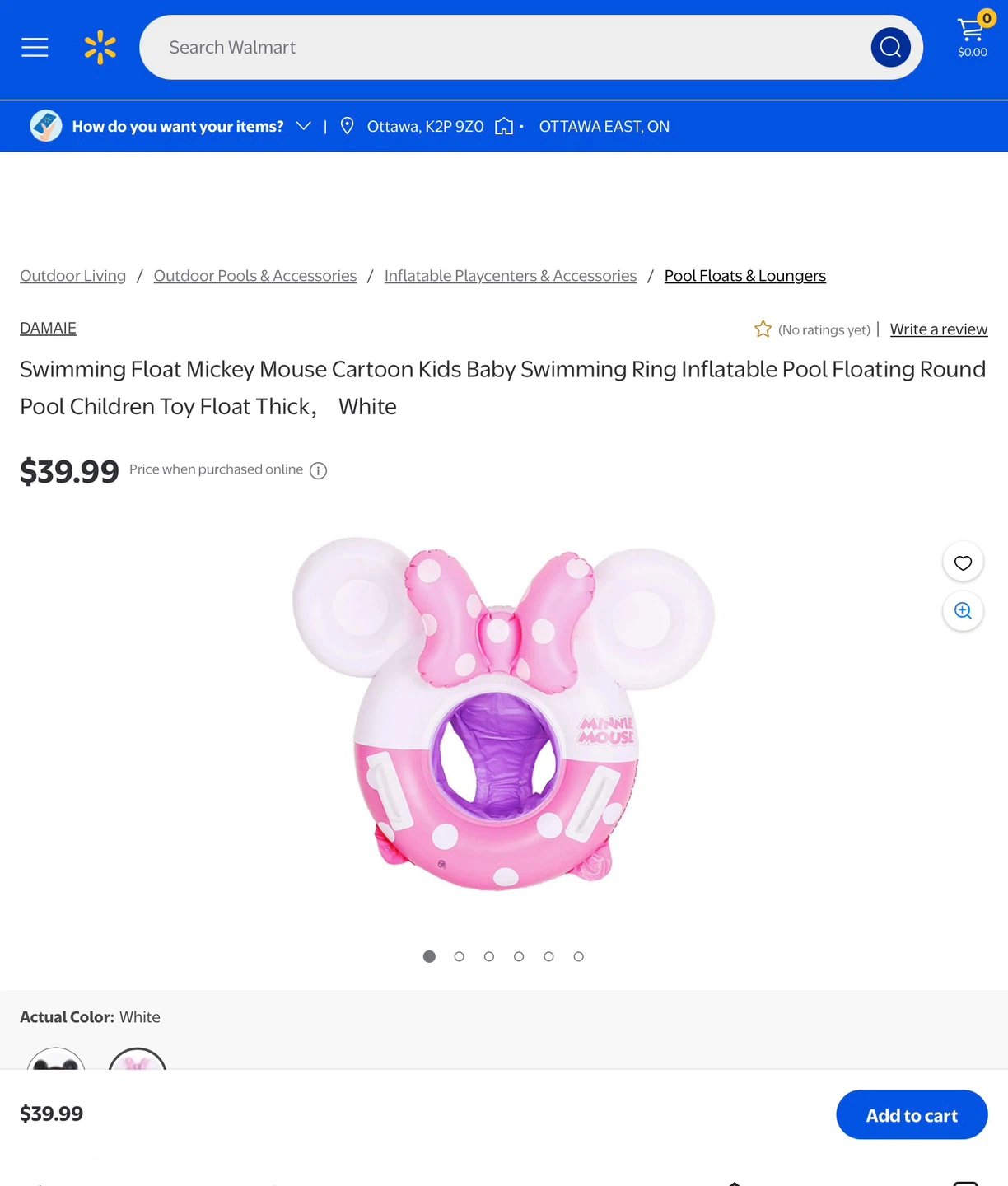 Minnie Mouse Baby Swimming Ring Float - photo 4